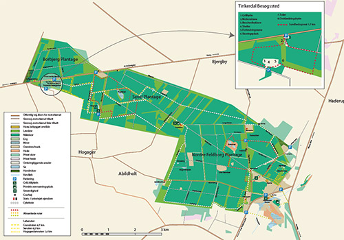 Kort over Feldborg Plantage, udført for Naturstyrelsen til folderen 'Feldborg Nørreskov' 2013.